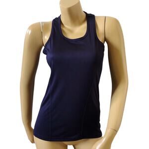 Bolle Womens Small Navy Racerback Tank Top Athletic Yoga Gym Stretch Shirt